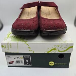 Jeep J41 Jasper Red Clog Wedge Shoes Sz. 9‎ Maryjane Continental Adventure NIB
